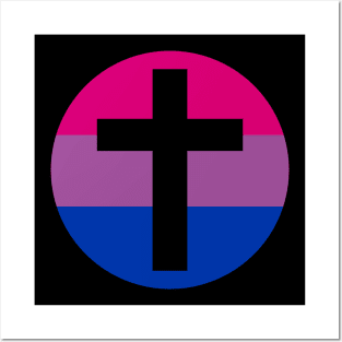 Bi Pride Cross Posters and Art